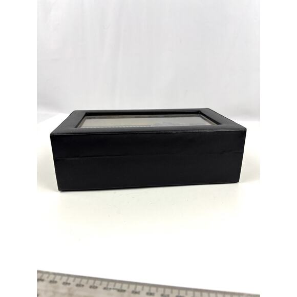 4 Slot Watch Box With Lock Watch Storage Box Houndstooth Pattern - Picture 13 of 16
